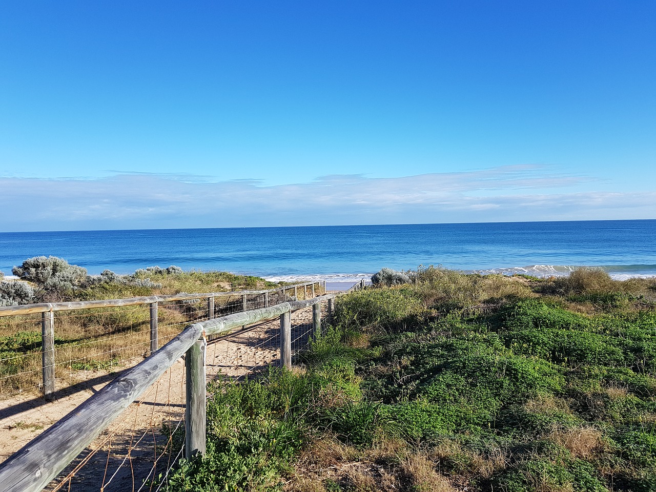 beach ocean blue free photo