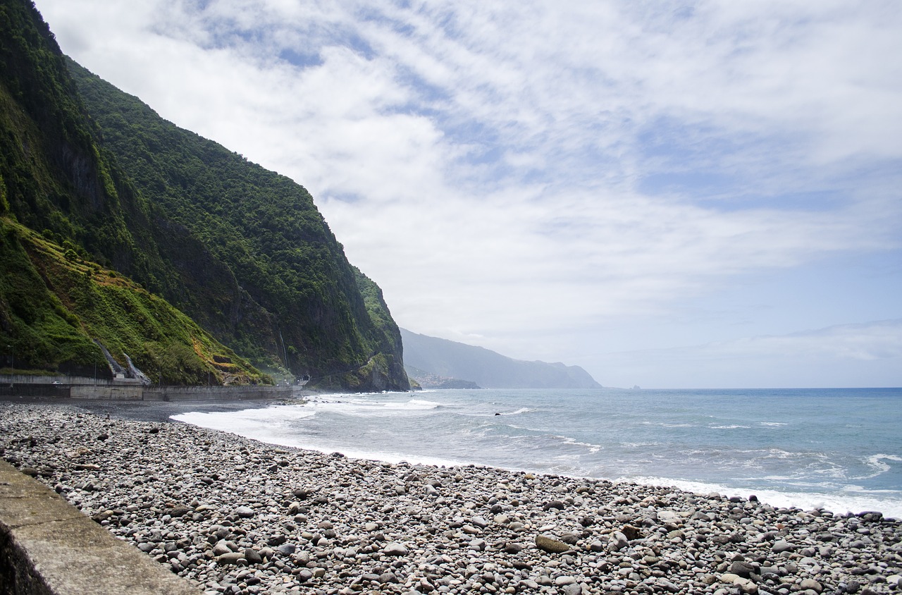 beach stony pebbly beach free photo