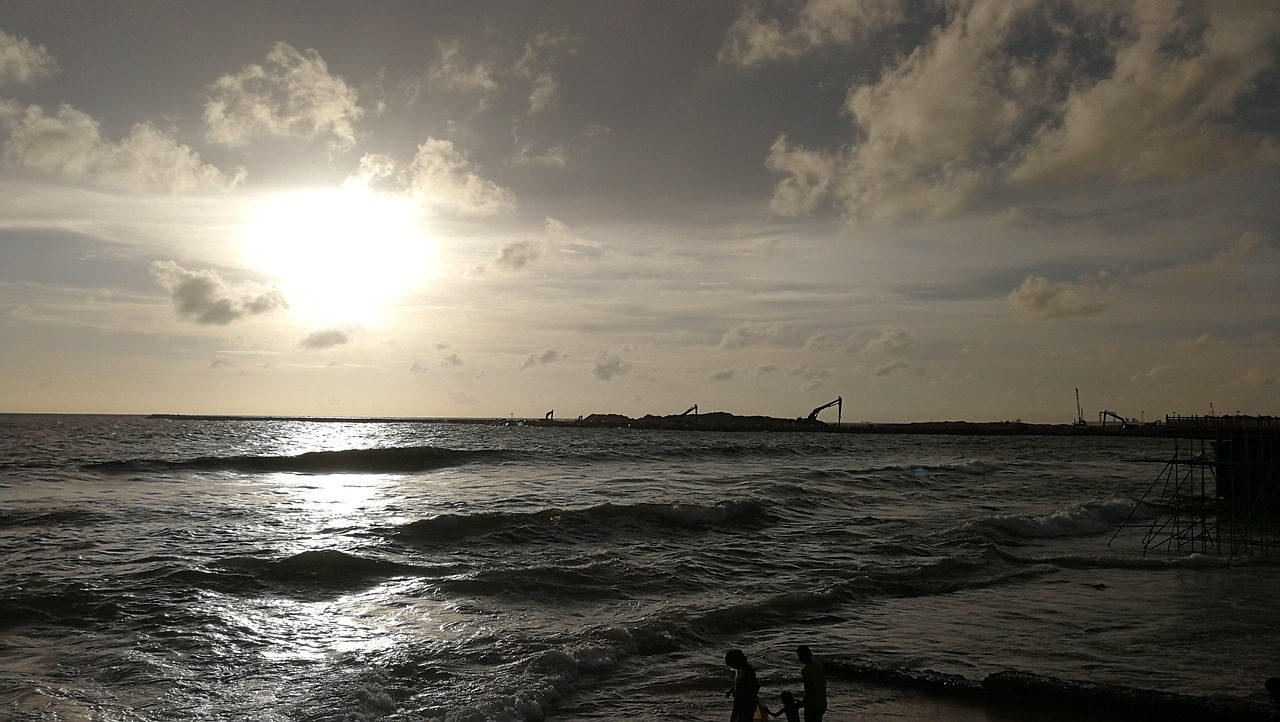 beach sunset afternoon free photo