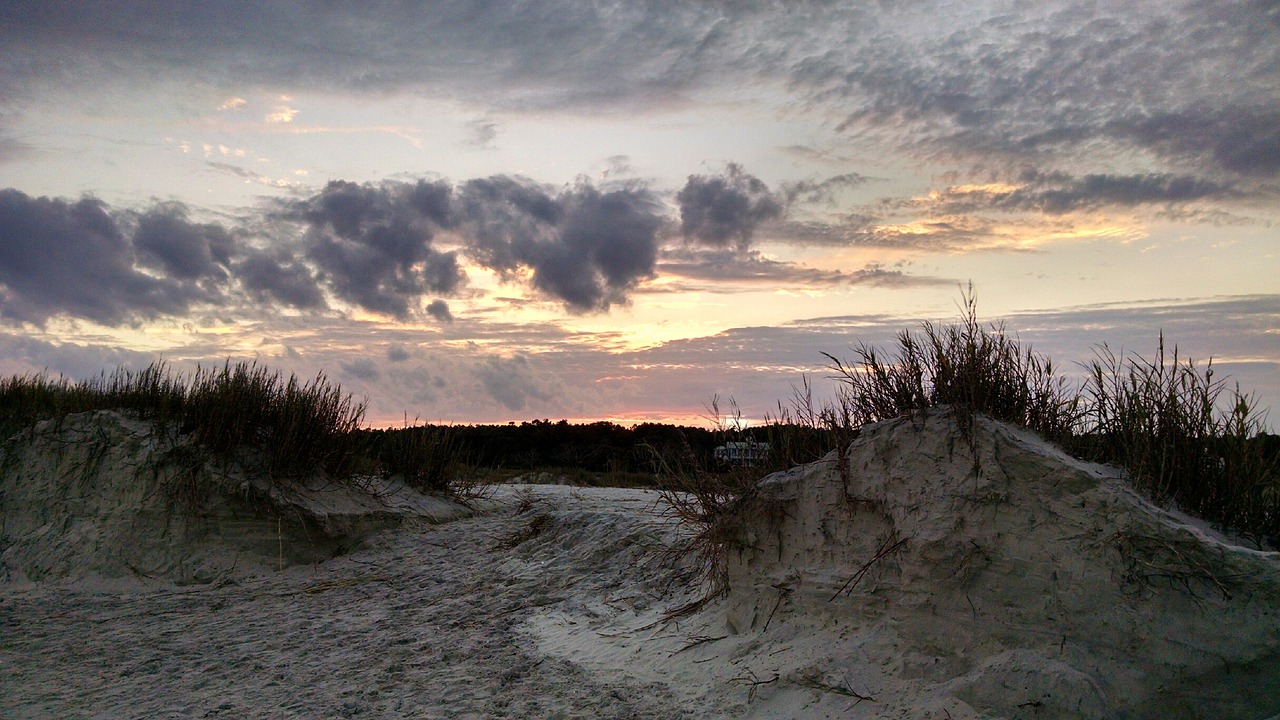 beach sunrise south carolina free photo