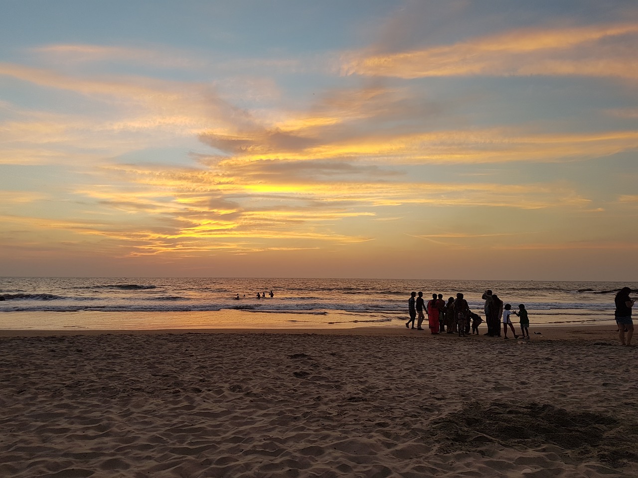 beach evening sunset free photo