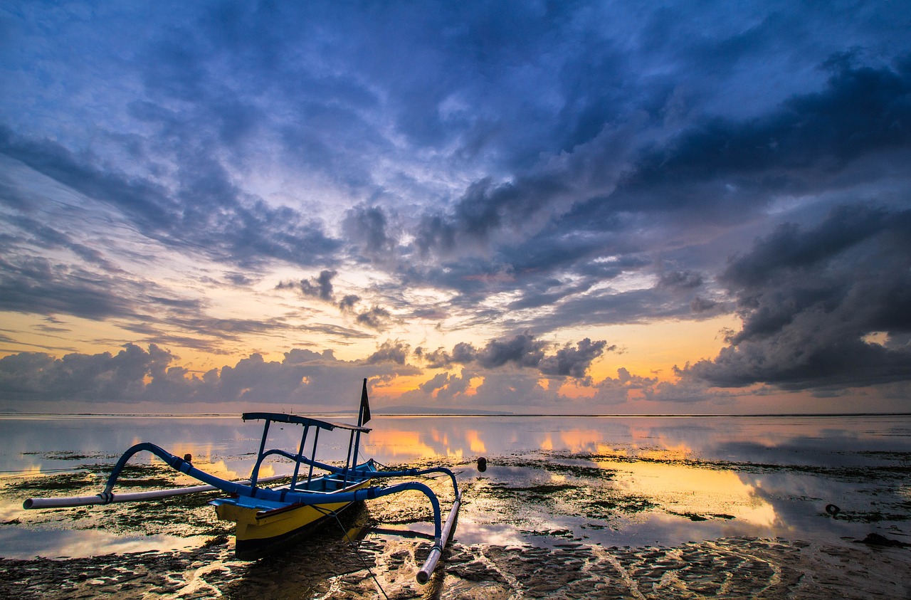 beach bali boat free photo