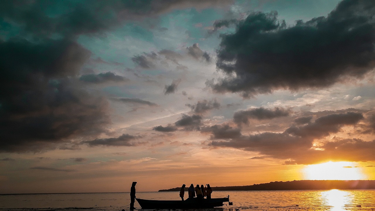 beach boat fishermen free photo