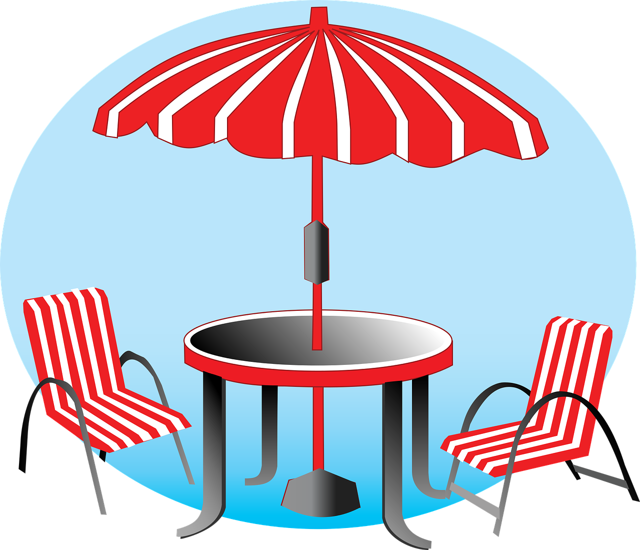 beach umbrella chairs free photo