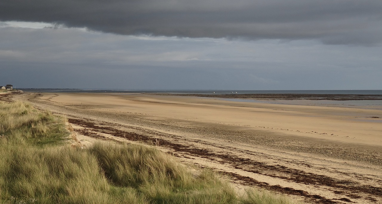 beach stormy sky nature free photo