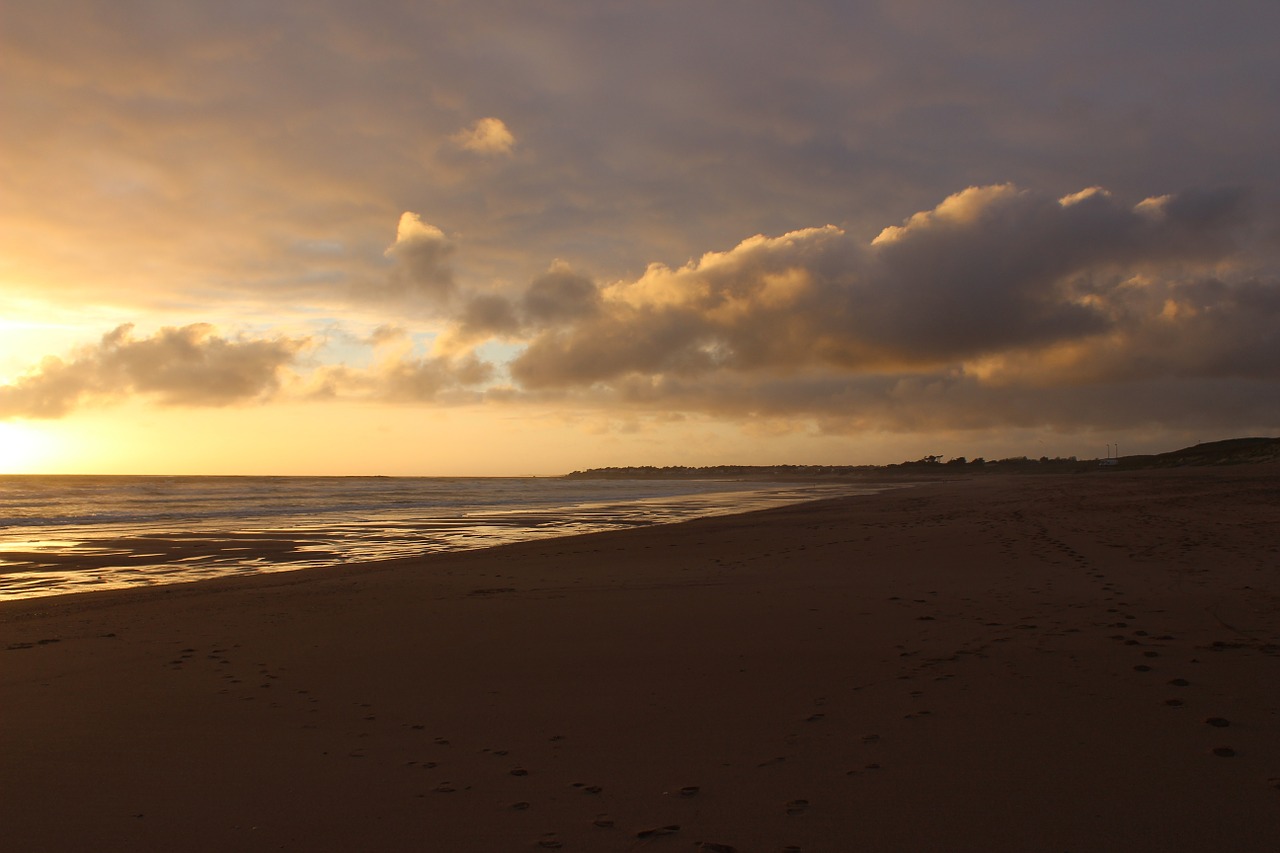 beach sunset landscape free photo