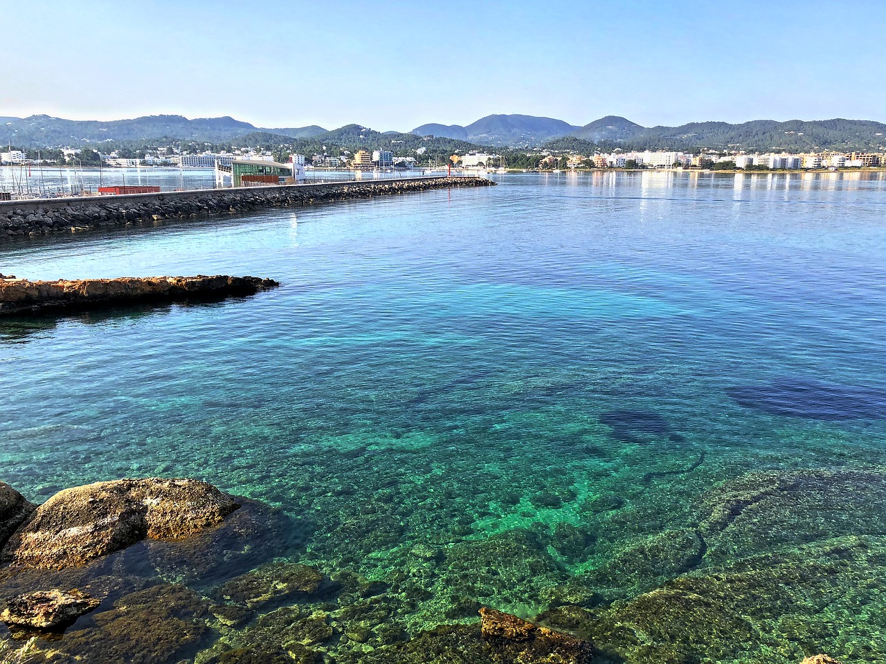 beach  mediterranean  waters free photo