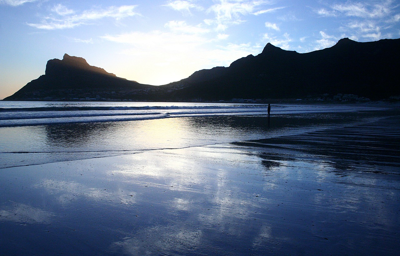 beach sand reflection free photo