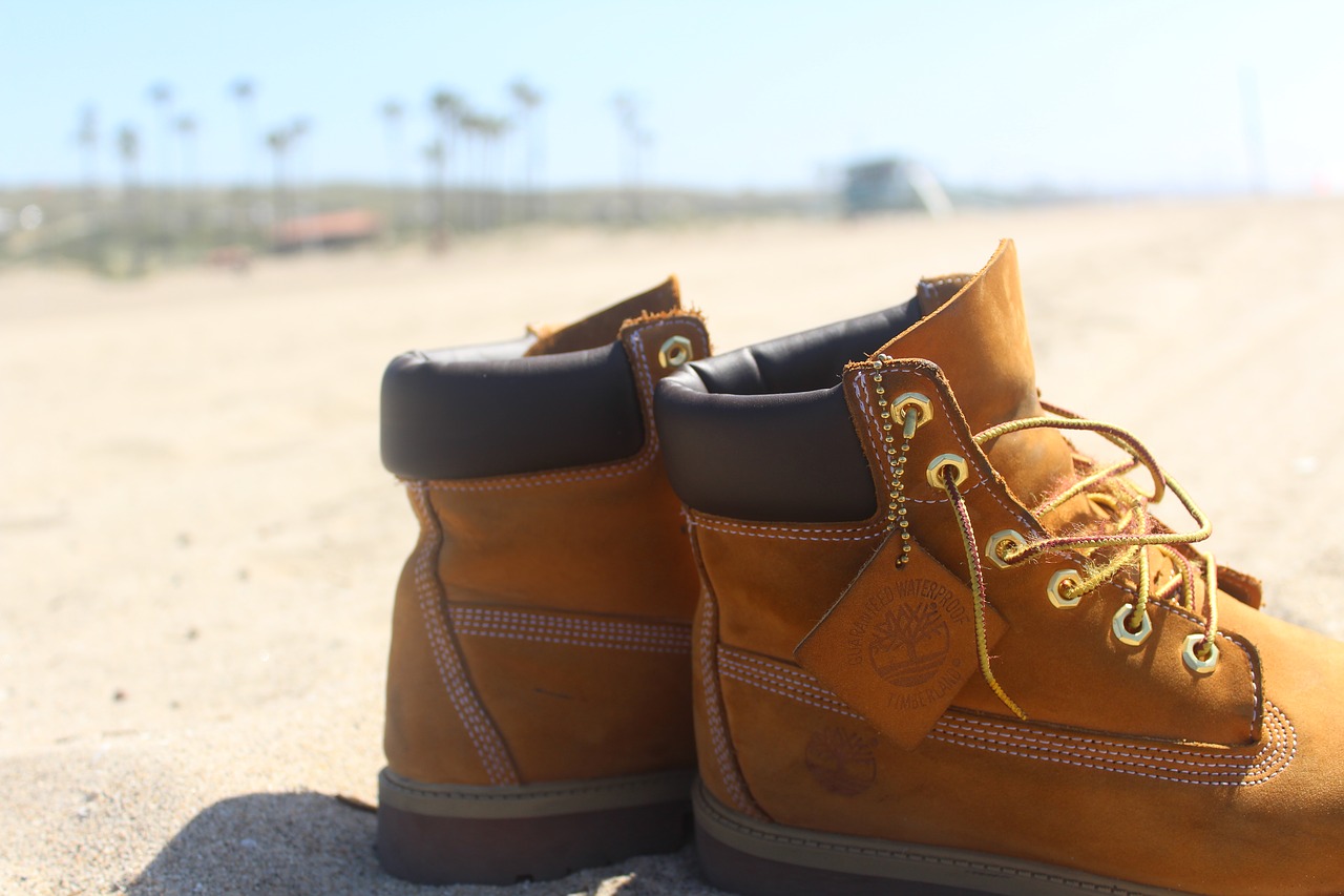 beach  timberland  boots free photo
