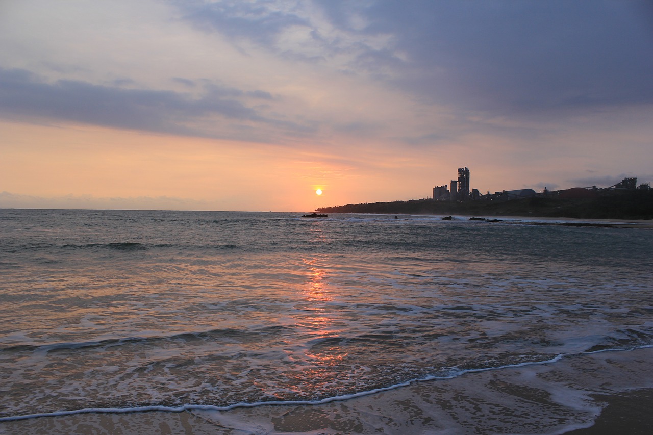 beach  sunset  sand free photo