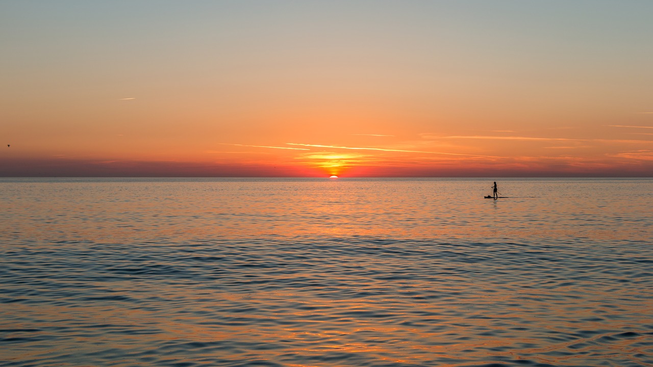 beach  sunset  sea free photo