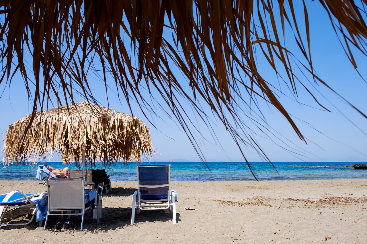 beach  water  parasol free photo