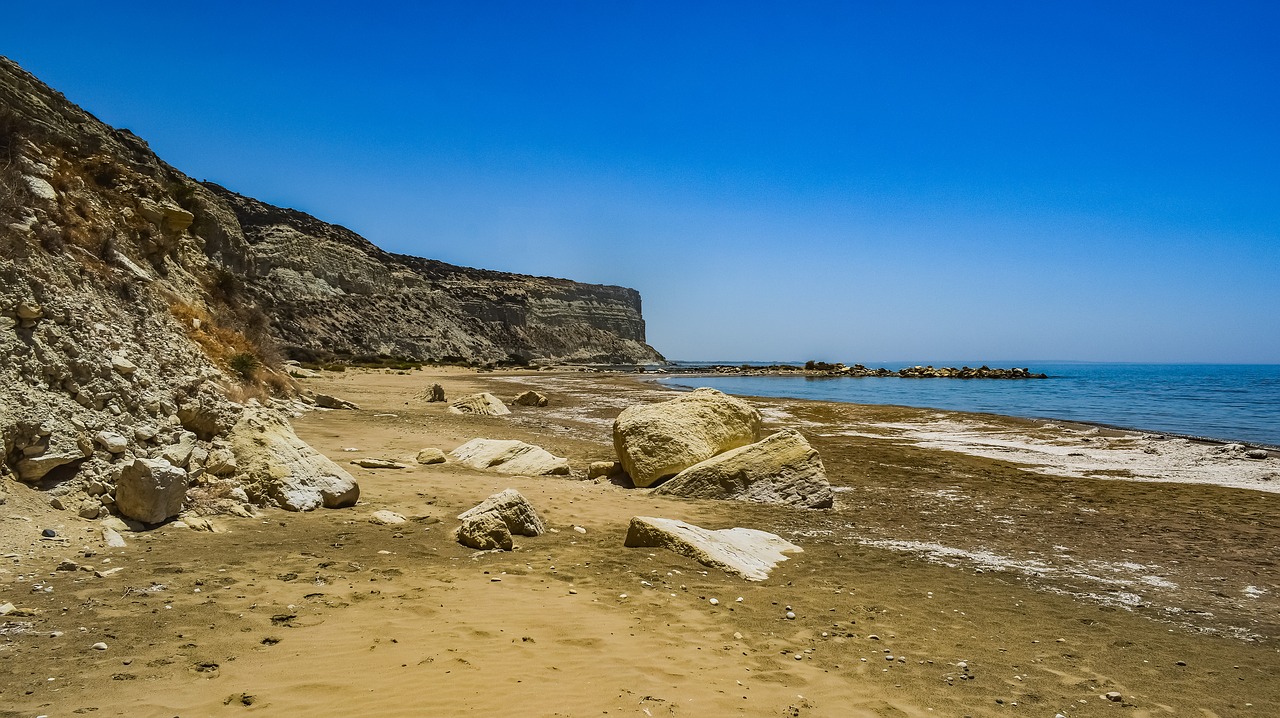 beach  cliffs  sea free photo