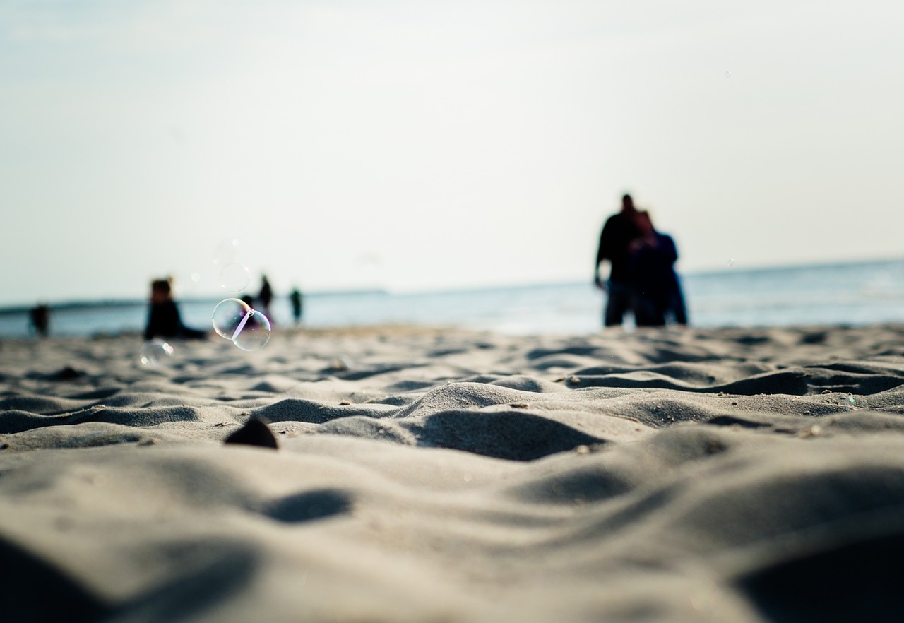 beach  sand  bubbles free photo