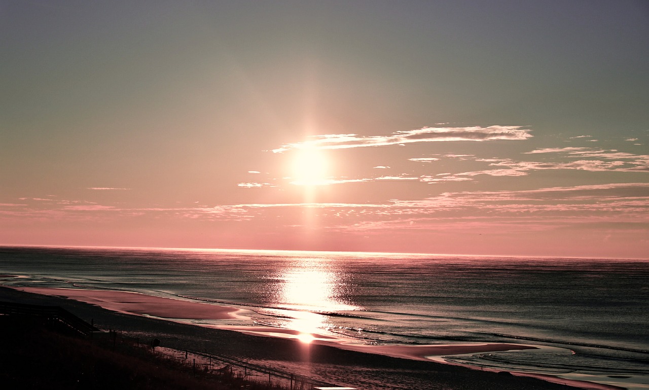 beach  sunset  shore free photo