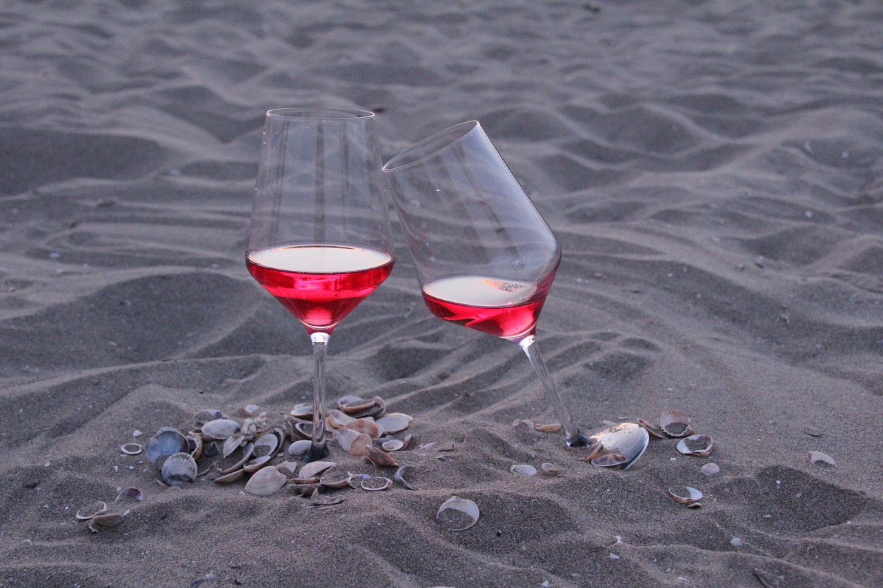 beach  wine  sea free photo