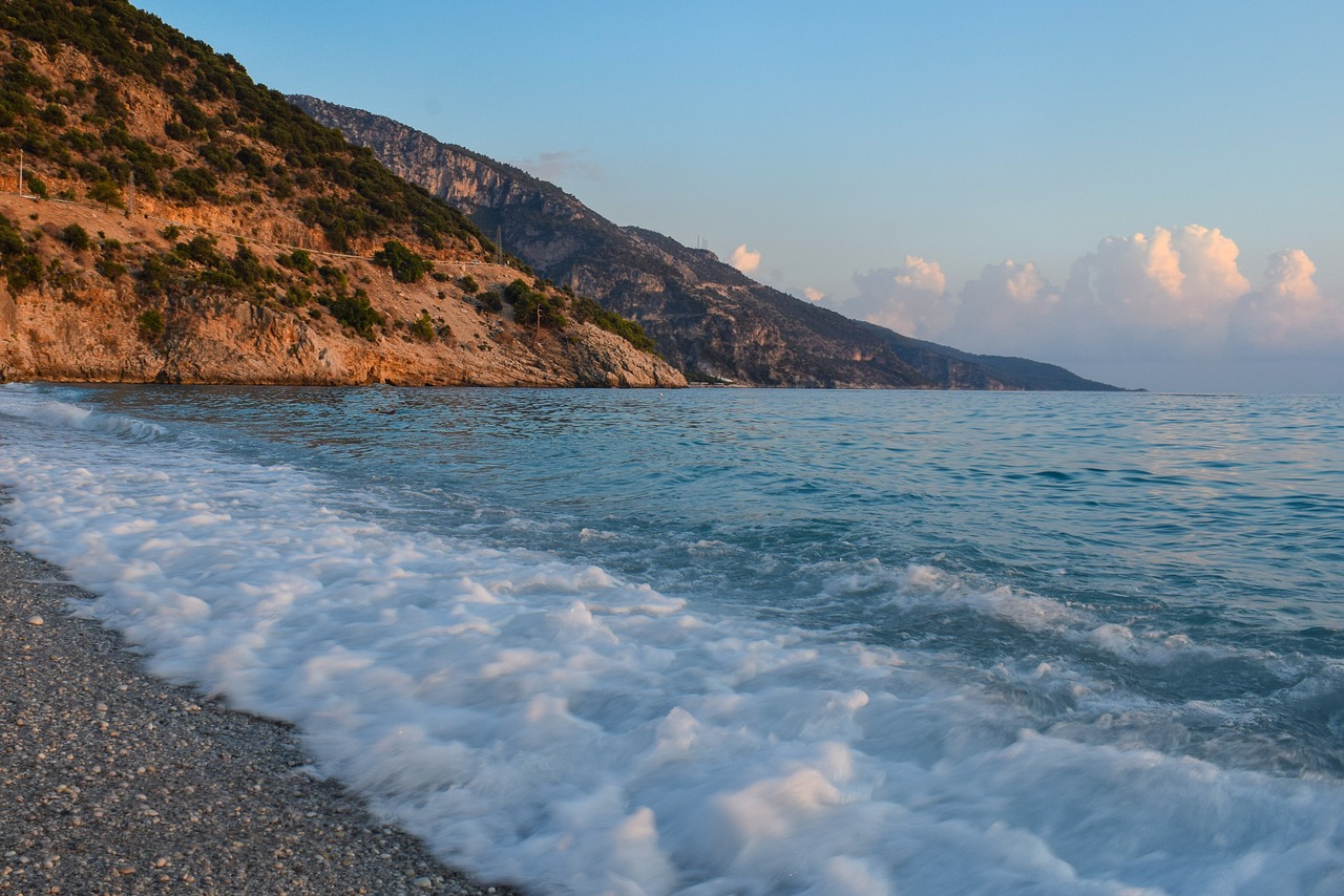 beach  sea  waves free photo