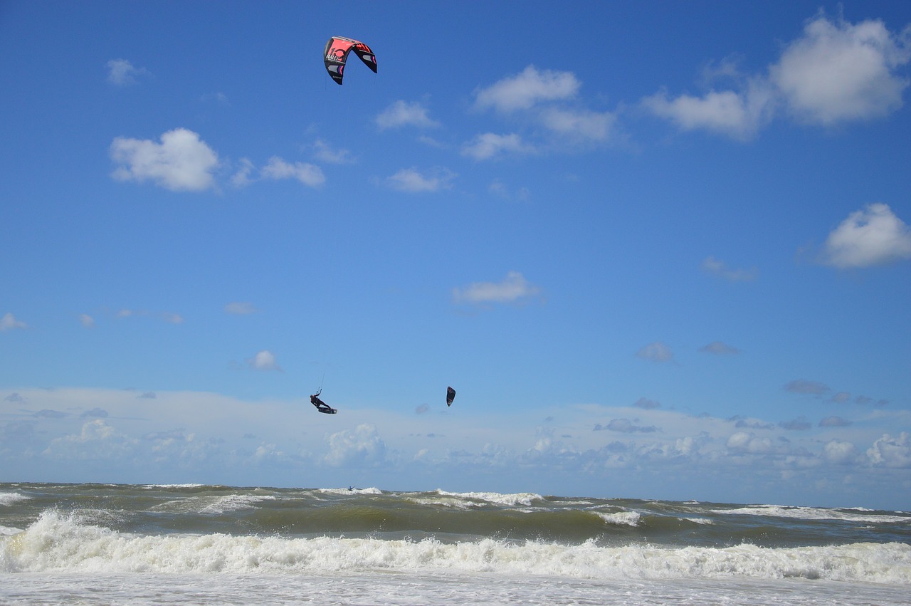 beach  kite surfing  kitesurfer free photo