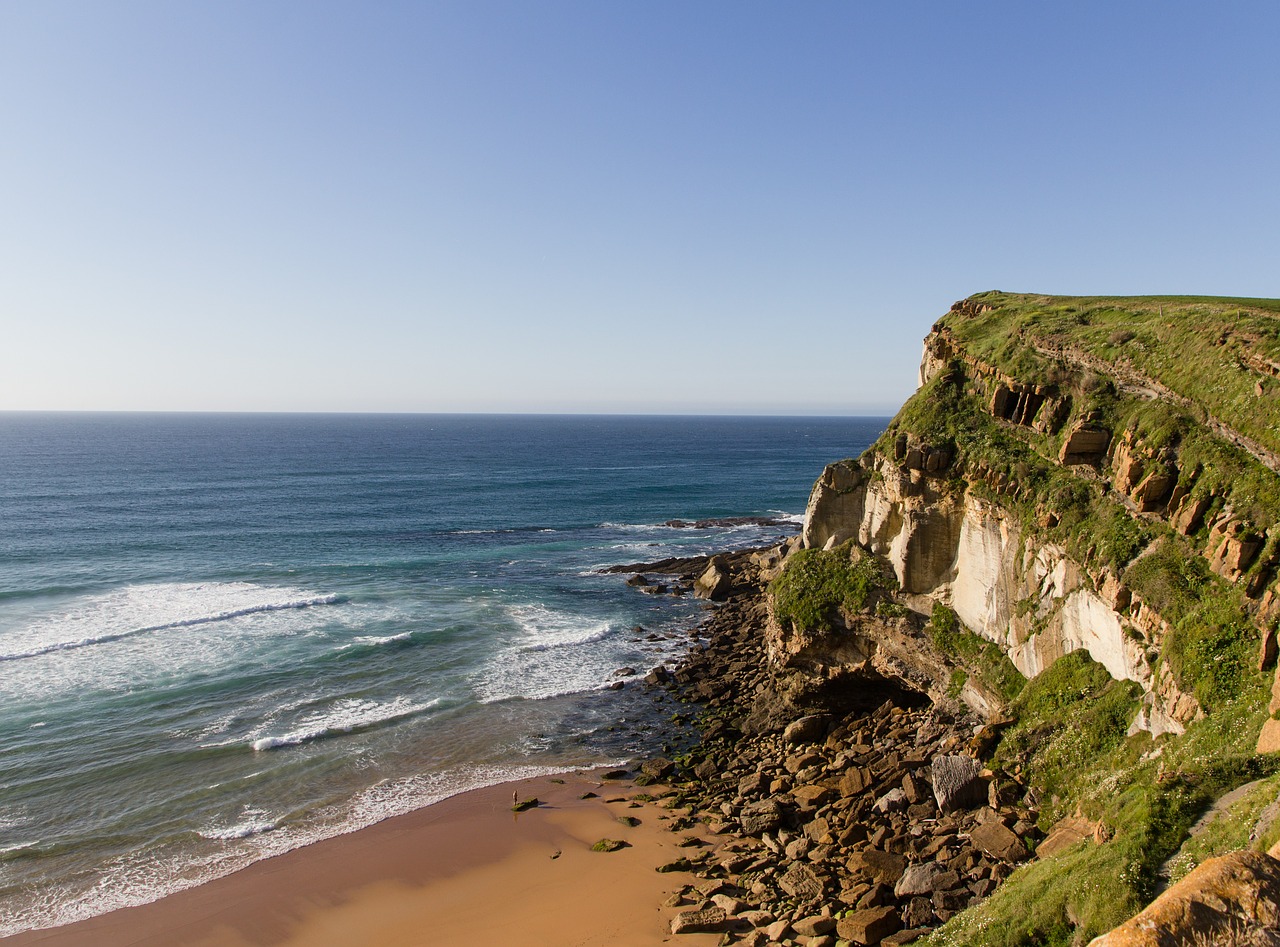 beach cliff suances free photo