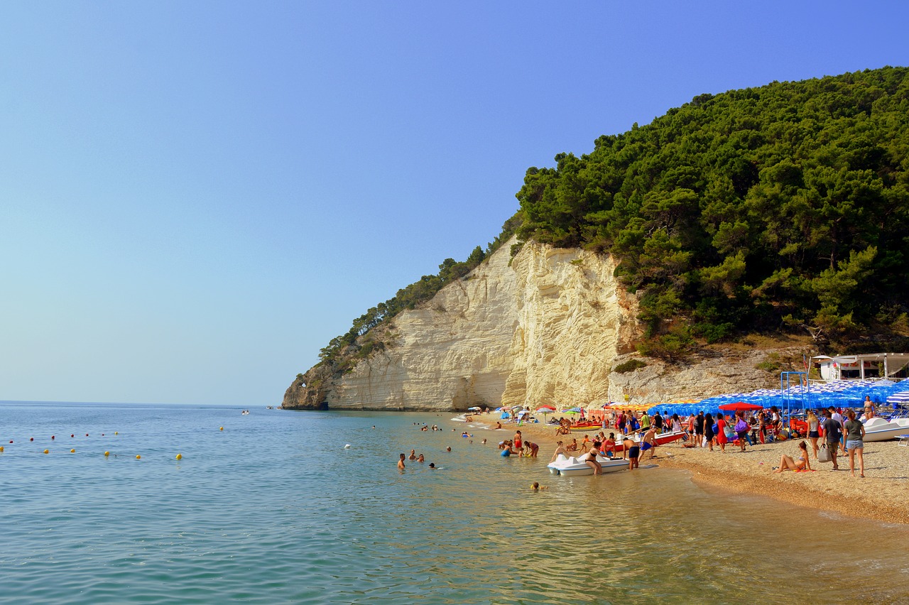 beach  bathers  sea free photo