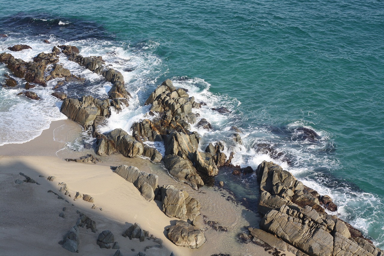 beach rock sea free photo