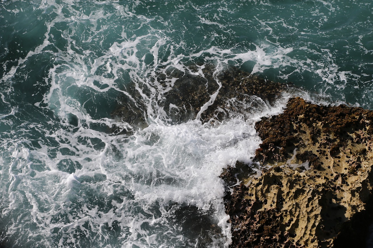 beach  drone  rocks free photo