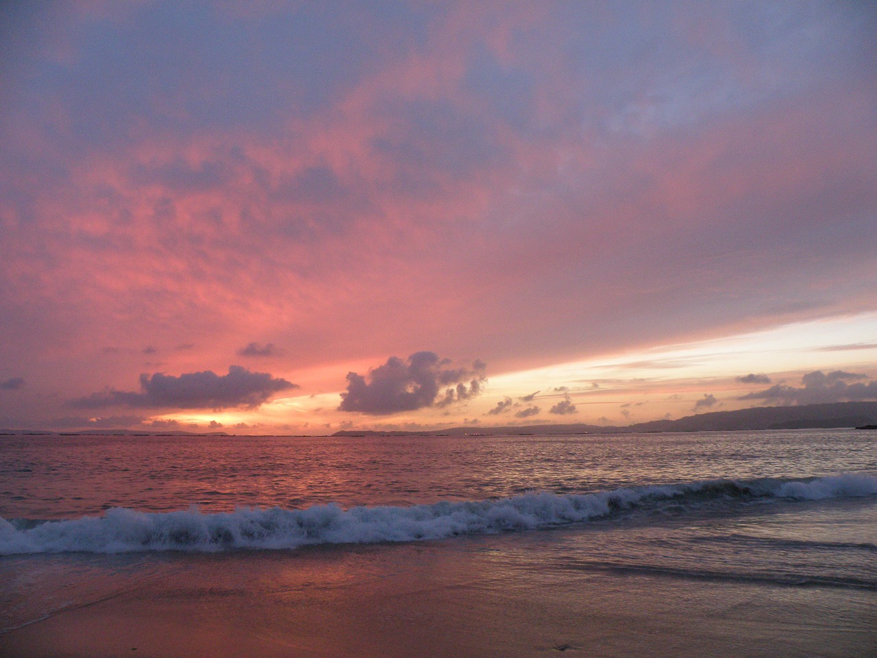 beach sea sunset free photo