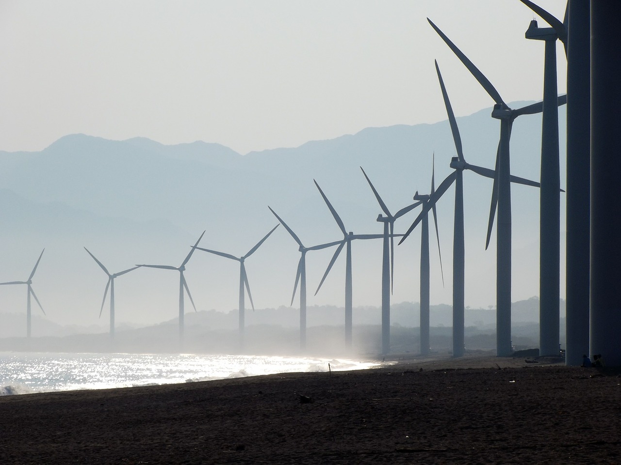beach wind farm bangui free photo