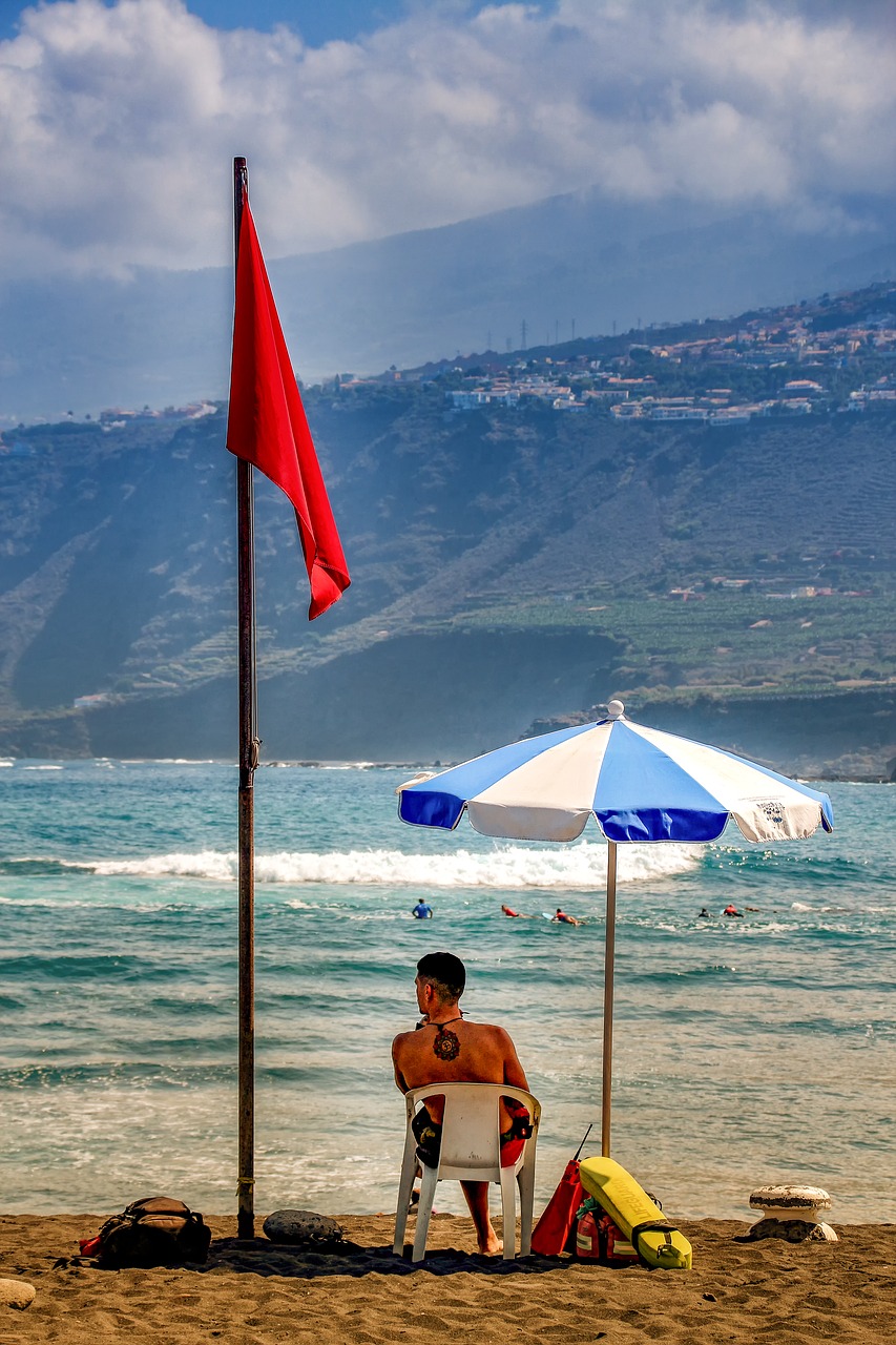 beach  watch  parasol free photo