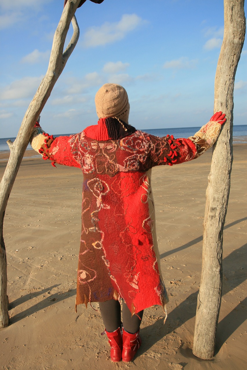 beach woman alone free photo