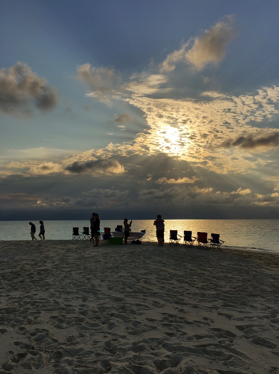 beach  sunset  people free photo