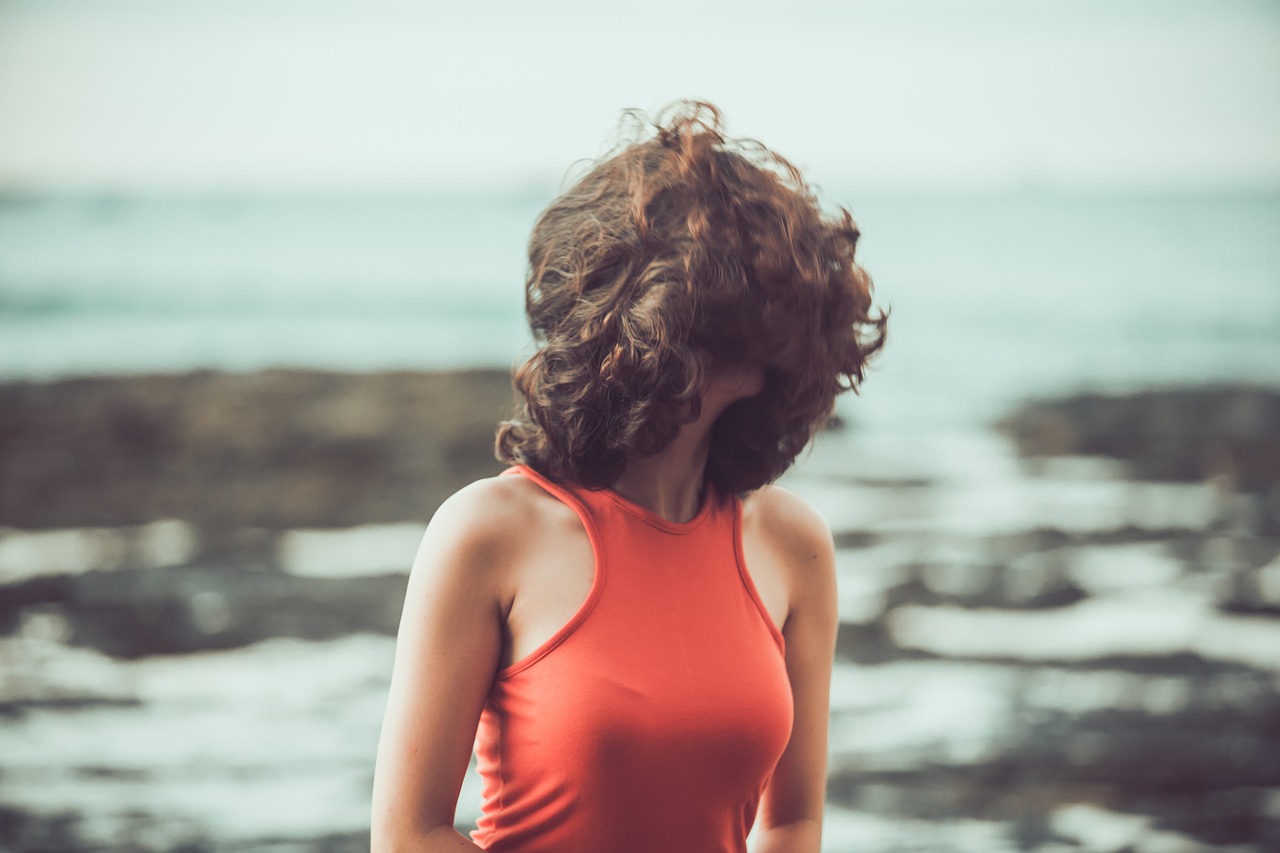 beach  girl  wave free photo