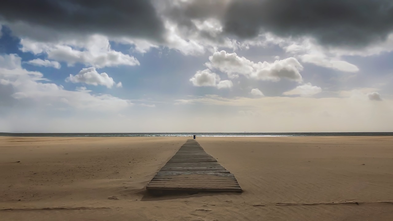 beach  catwalk  sand free photo