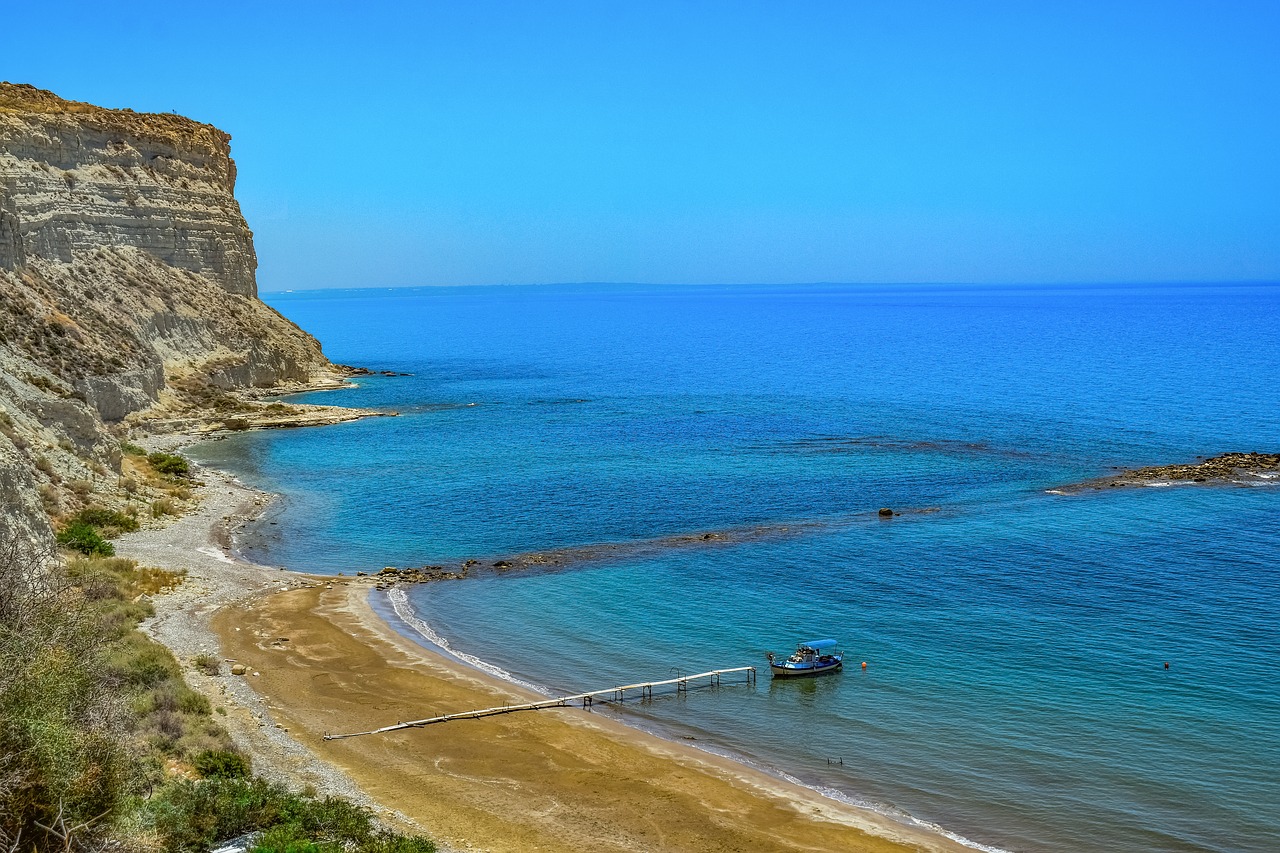 beach  cliffs  sea free photo