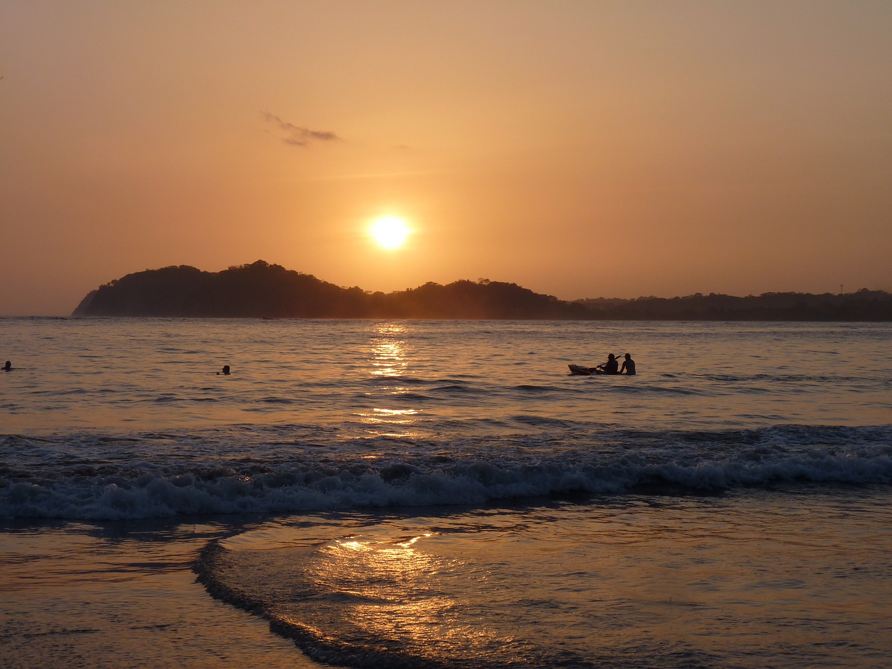 beach  sunset  california free photo