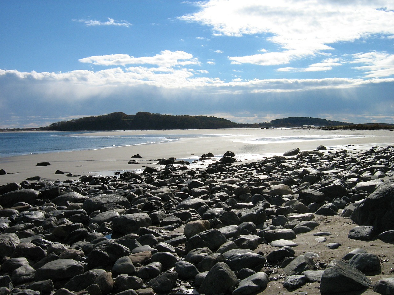 beach rocky beach ocean free photo