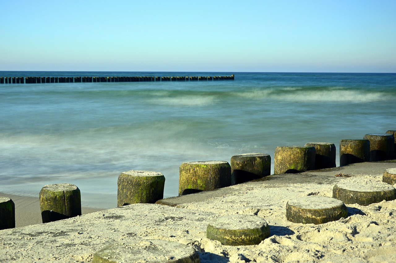 beach  groynes  sand free photo