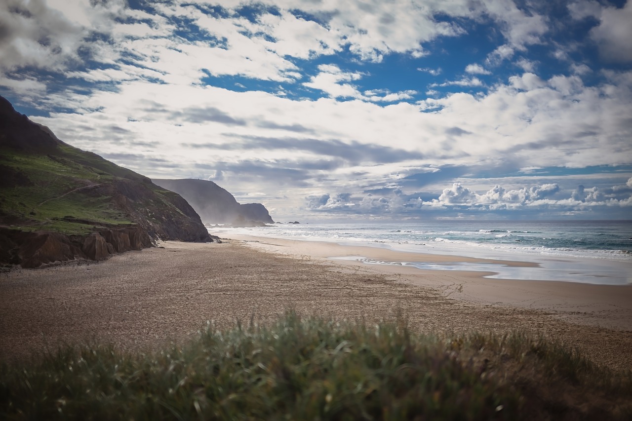 beach  clouds  cast free photo