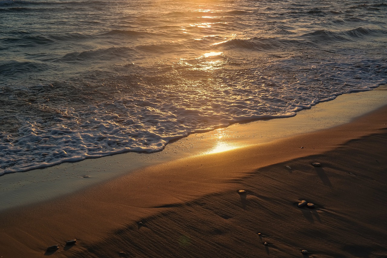 beach  sunset  sea free photo