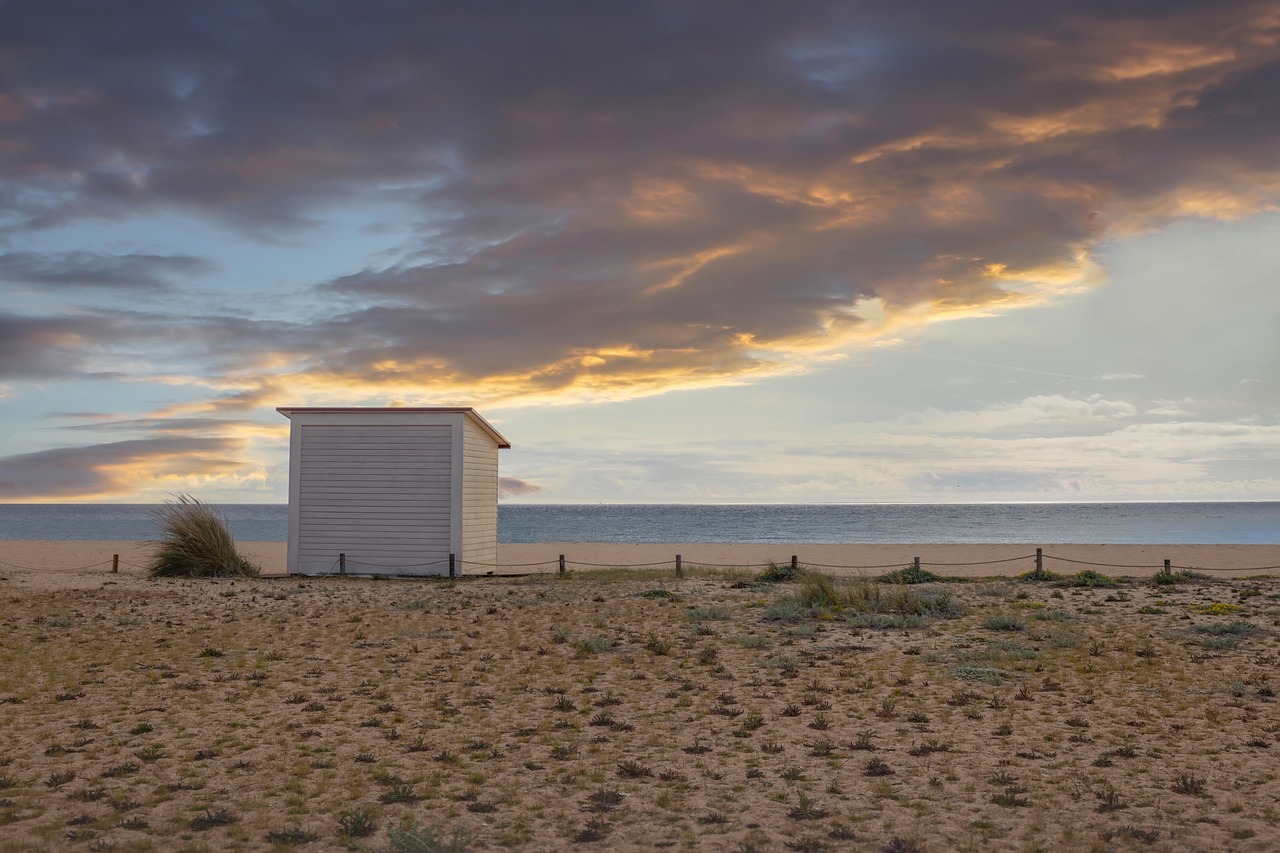 beach  dusk  sky free photo