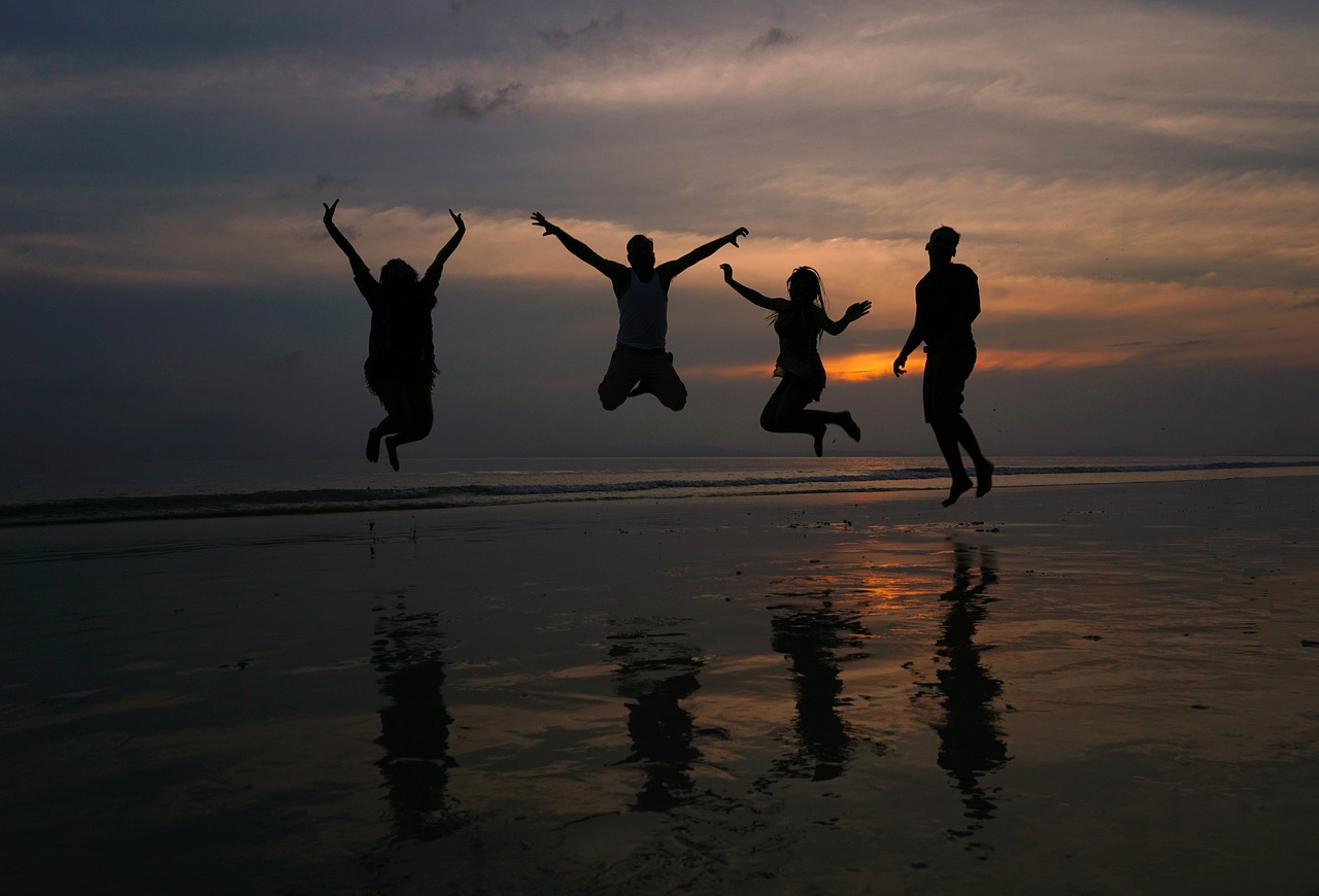 beach  sunset  silhouette free photo