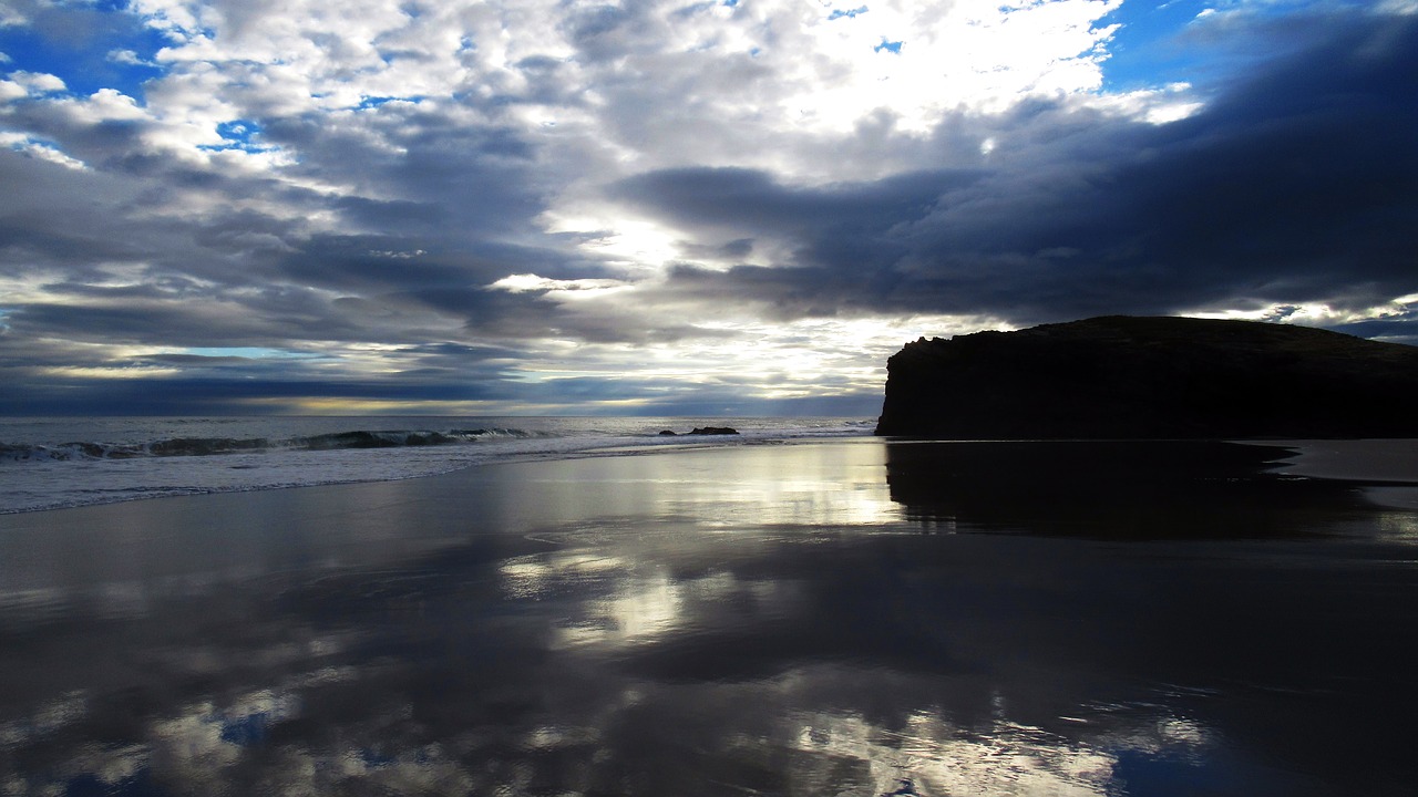beach  tide  dawn free photo