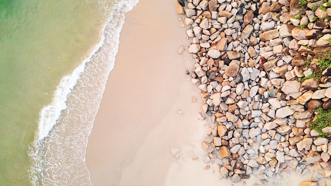 beach  travel  drone free photo