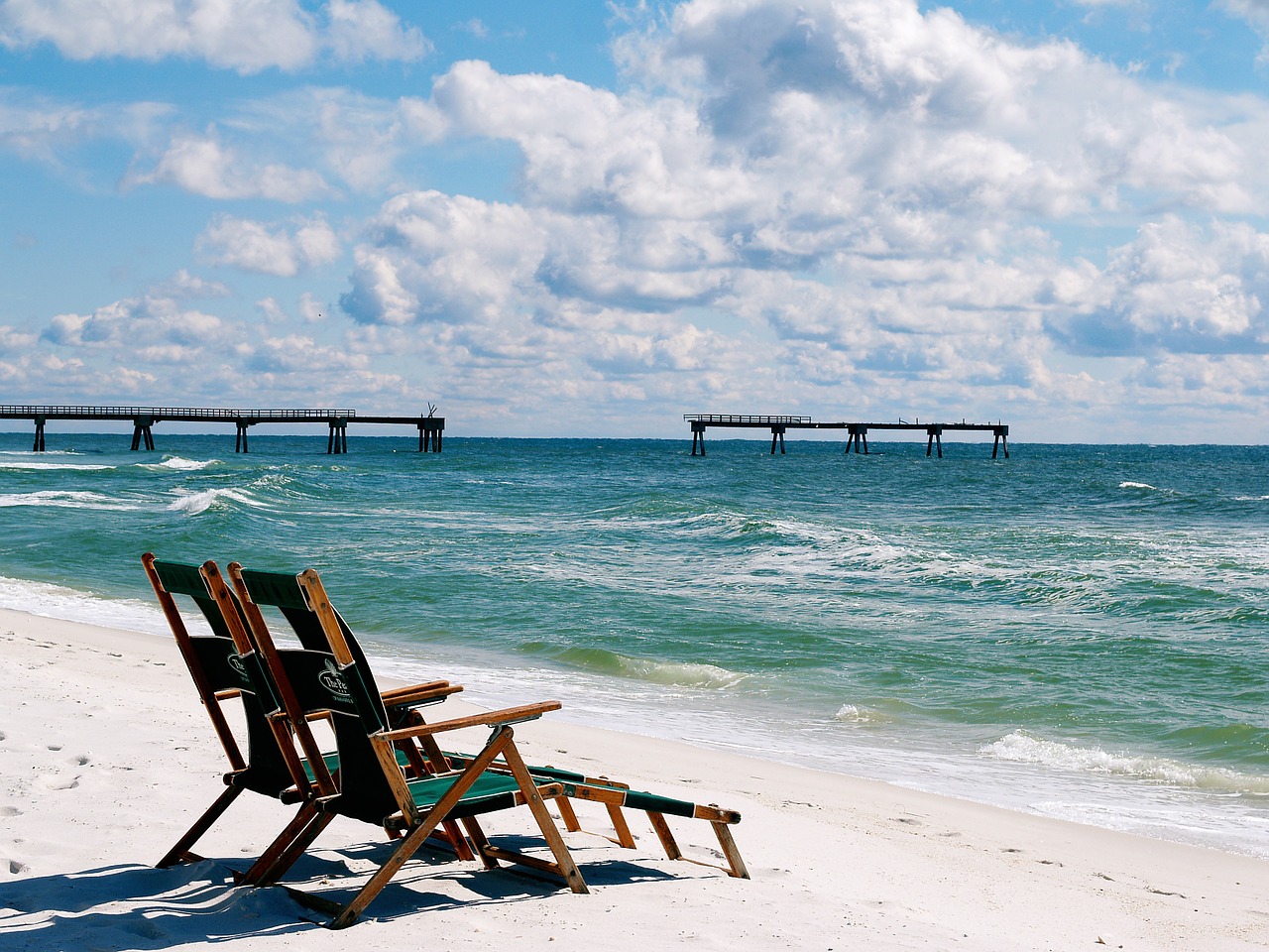 beach chairs holiday free photo