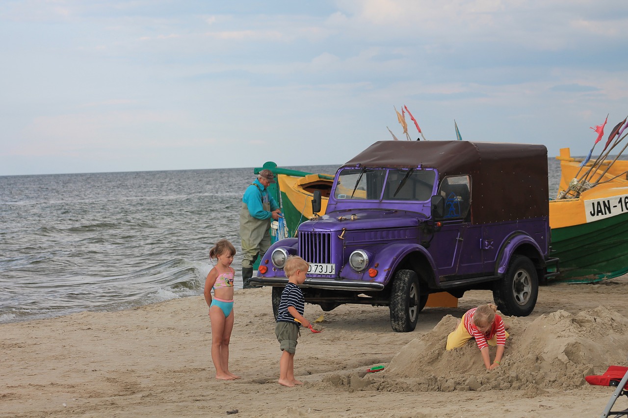 beach kids sea free photo