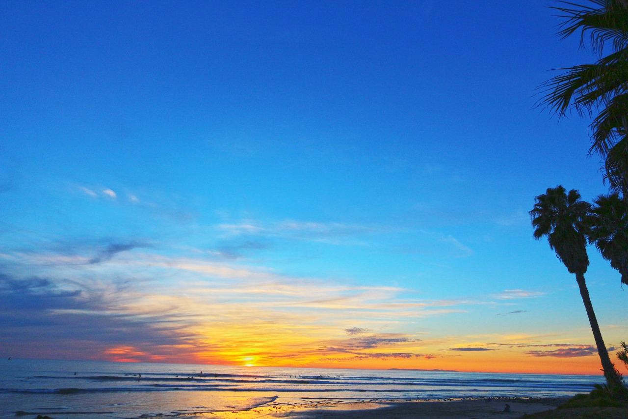 beach sunset beauty free photo