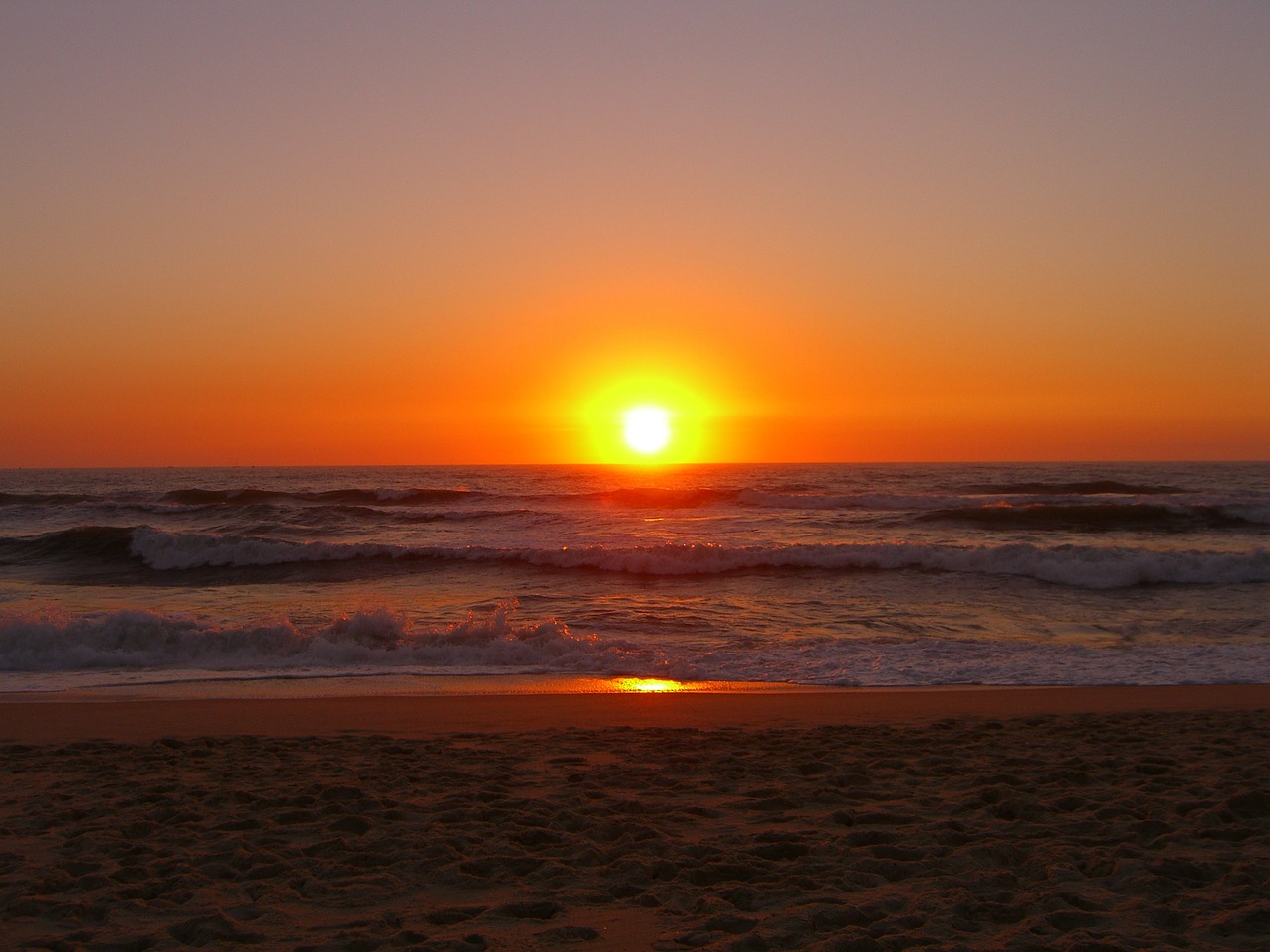 beach portugal sunset free photo