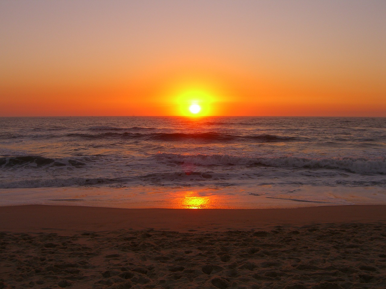 beach portugal sunset free photo