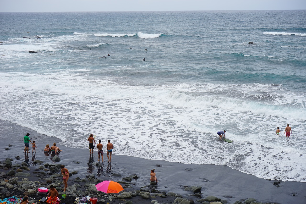 beach lava sand free photo