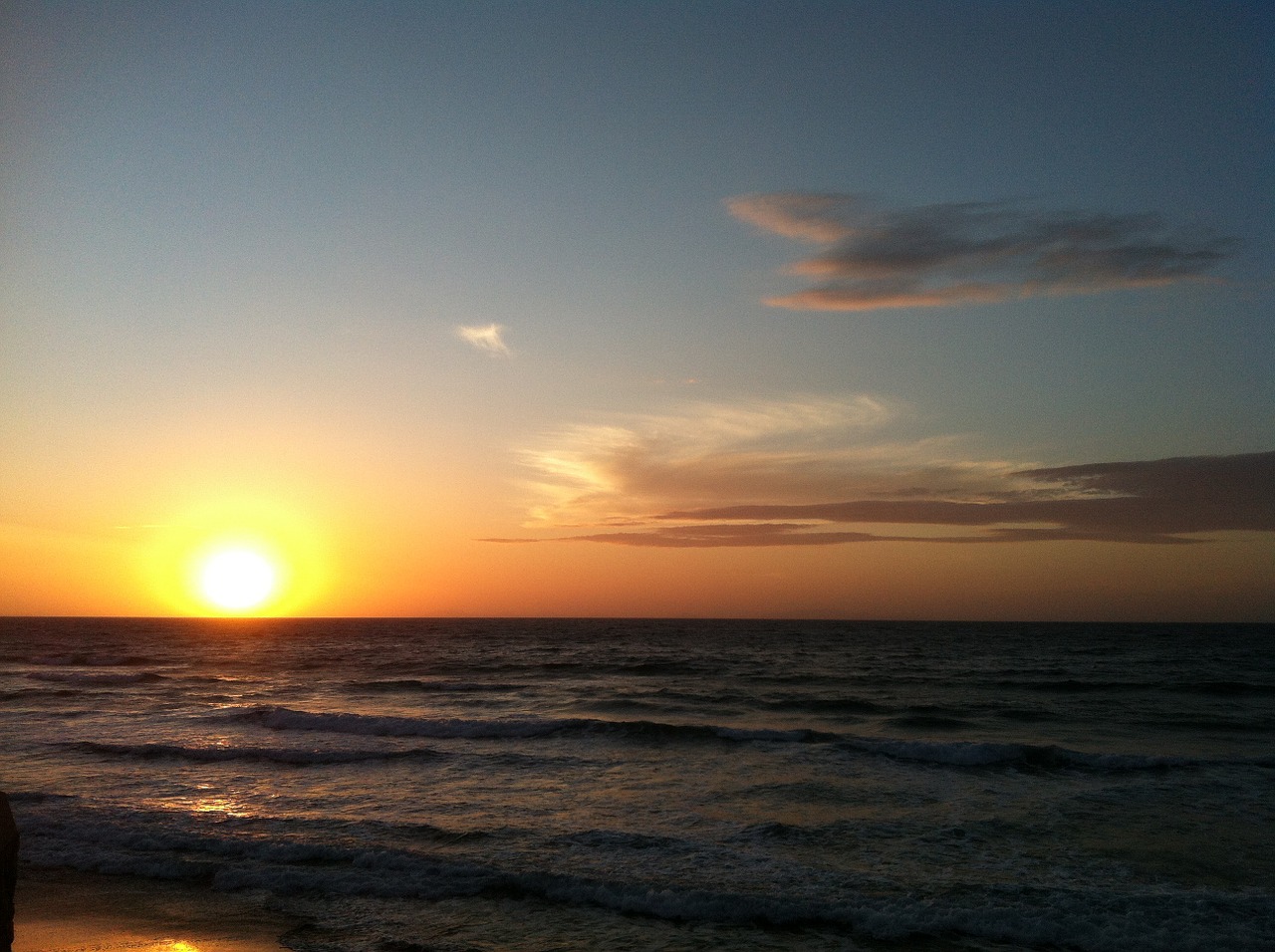 beach sunset sky free photo